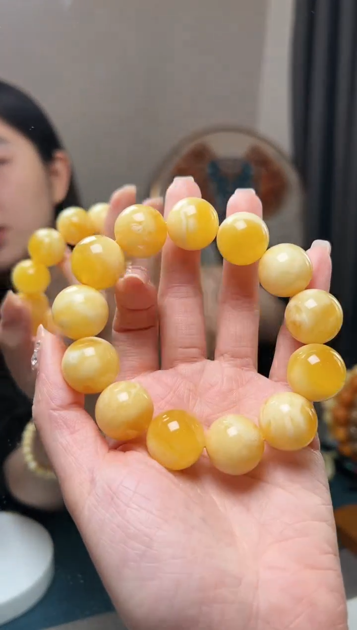 【闪购商品】琥珀手链未镶嵌18-19mm手串