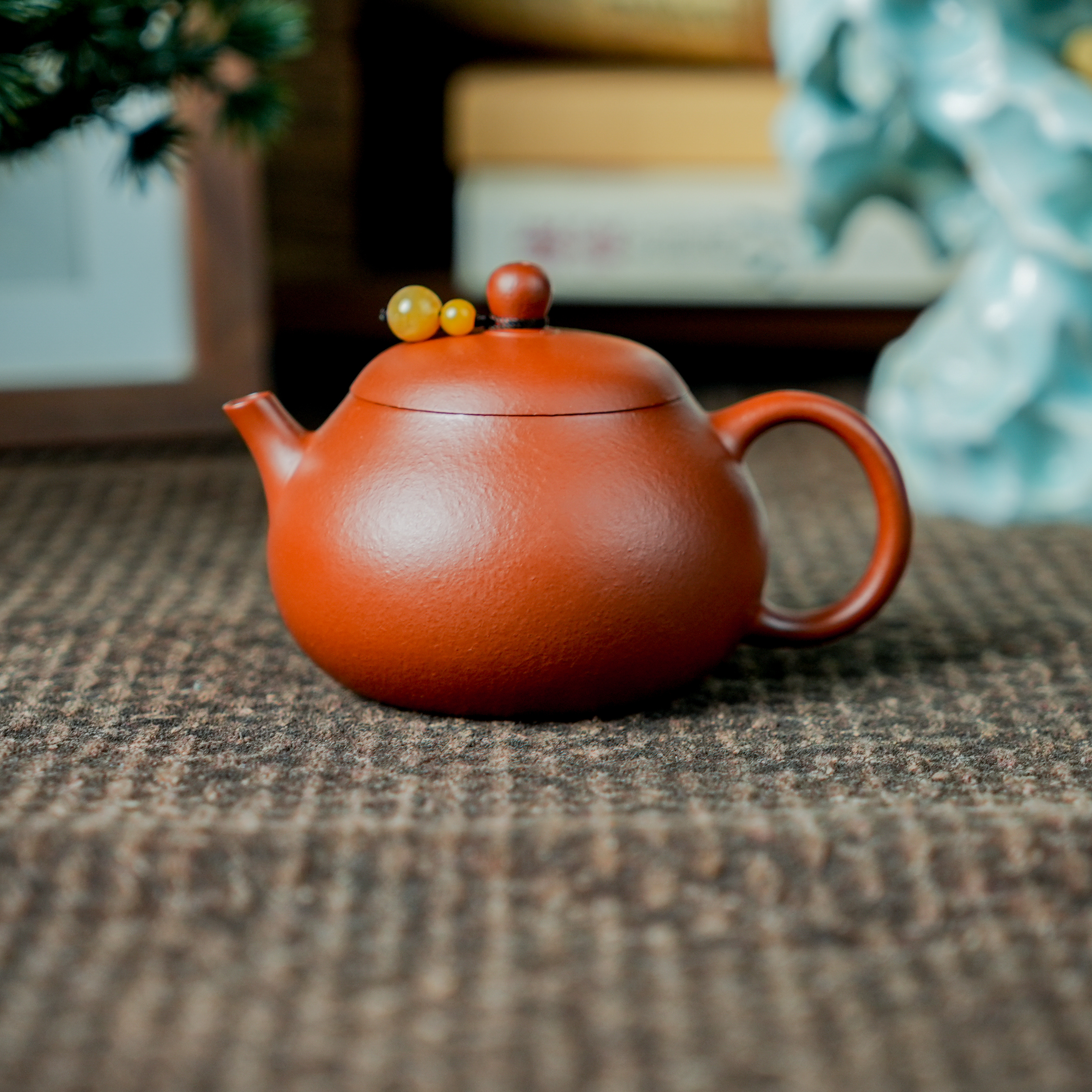 【风禾】宜兴原矿朱泥紫砂壶精工半手100cc泡茶壶文旦壶DCS005