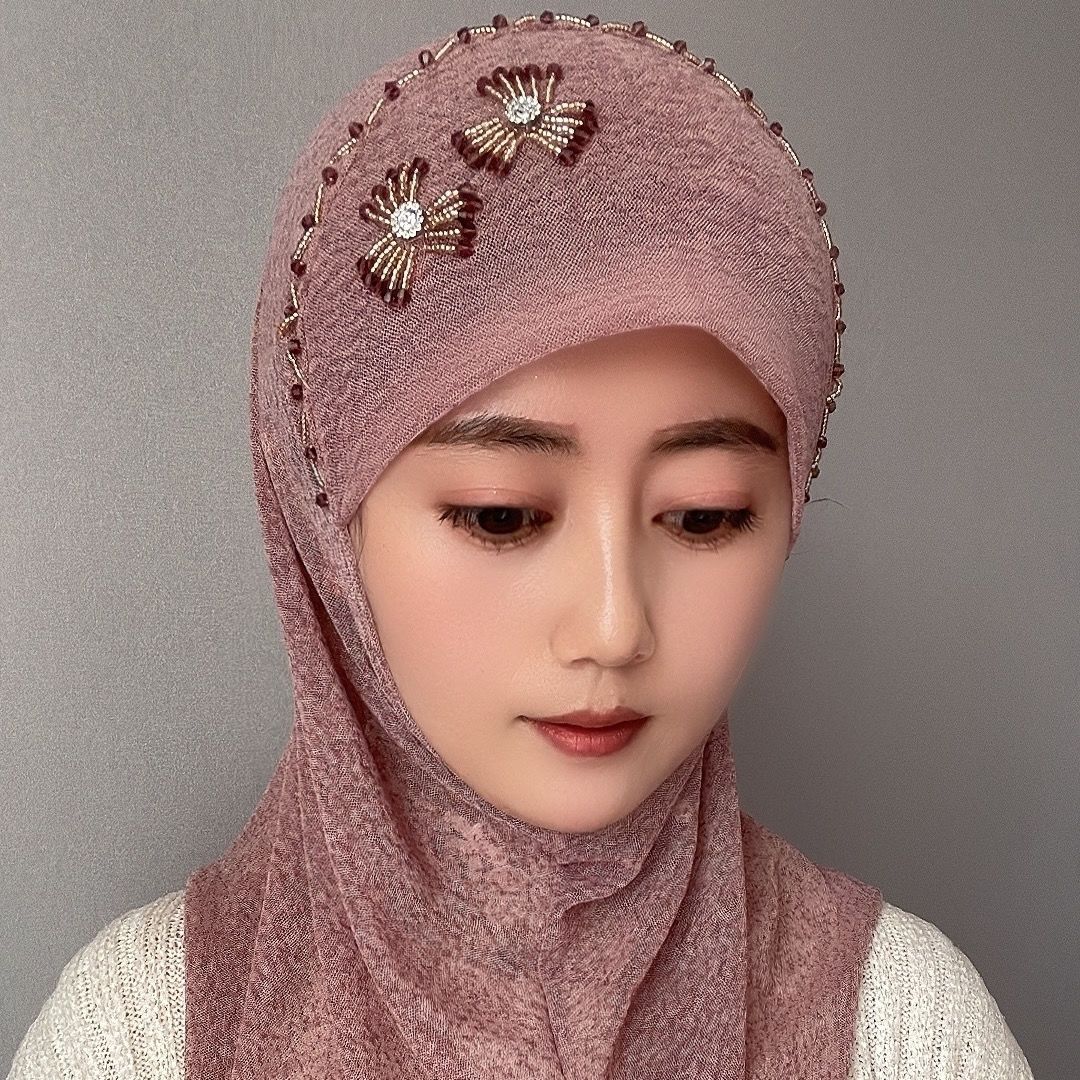 夏季妈妈新款网纱盖头包头帽面料舒适透气凉快