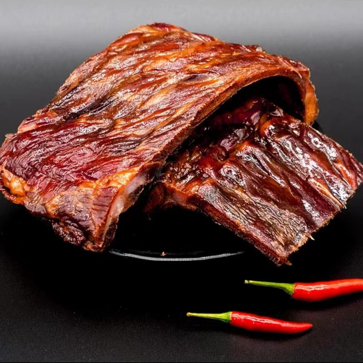 【直播现称排骨】恩施高山柴火烟熏腊排骨送赠品以直播为准