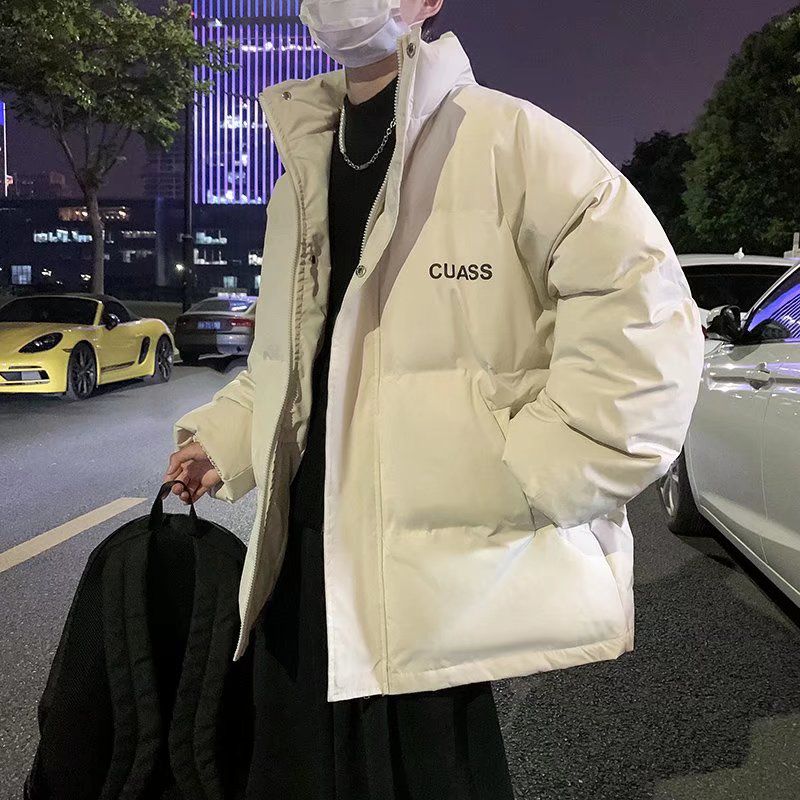 棉服男士冬季新款加厚立领休闲面包服潮流保暖外套韩版港风情侣