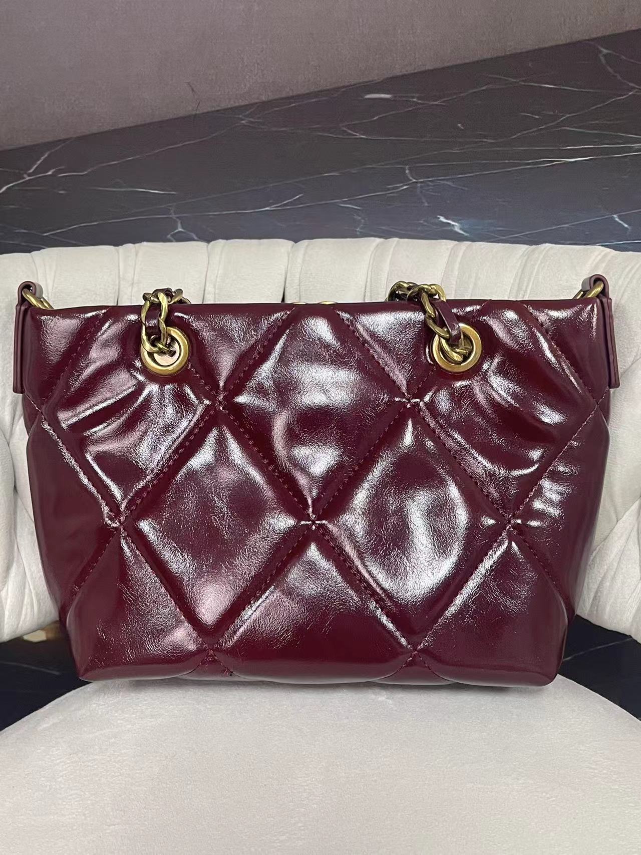 LQ-WITH-QUEEN真皮女包油蜡红色10733