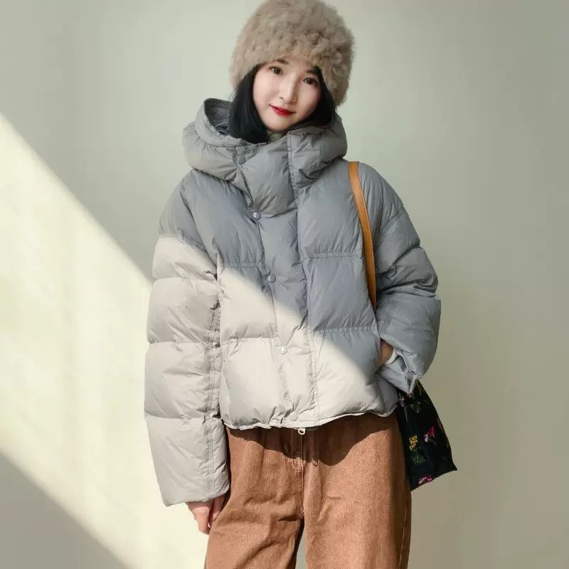 短款加绒棉服女加厚保暖连帽轻面包服时尚冬季外套2023新款棉袄