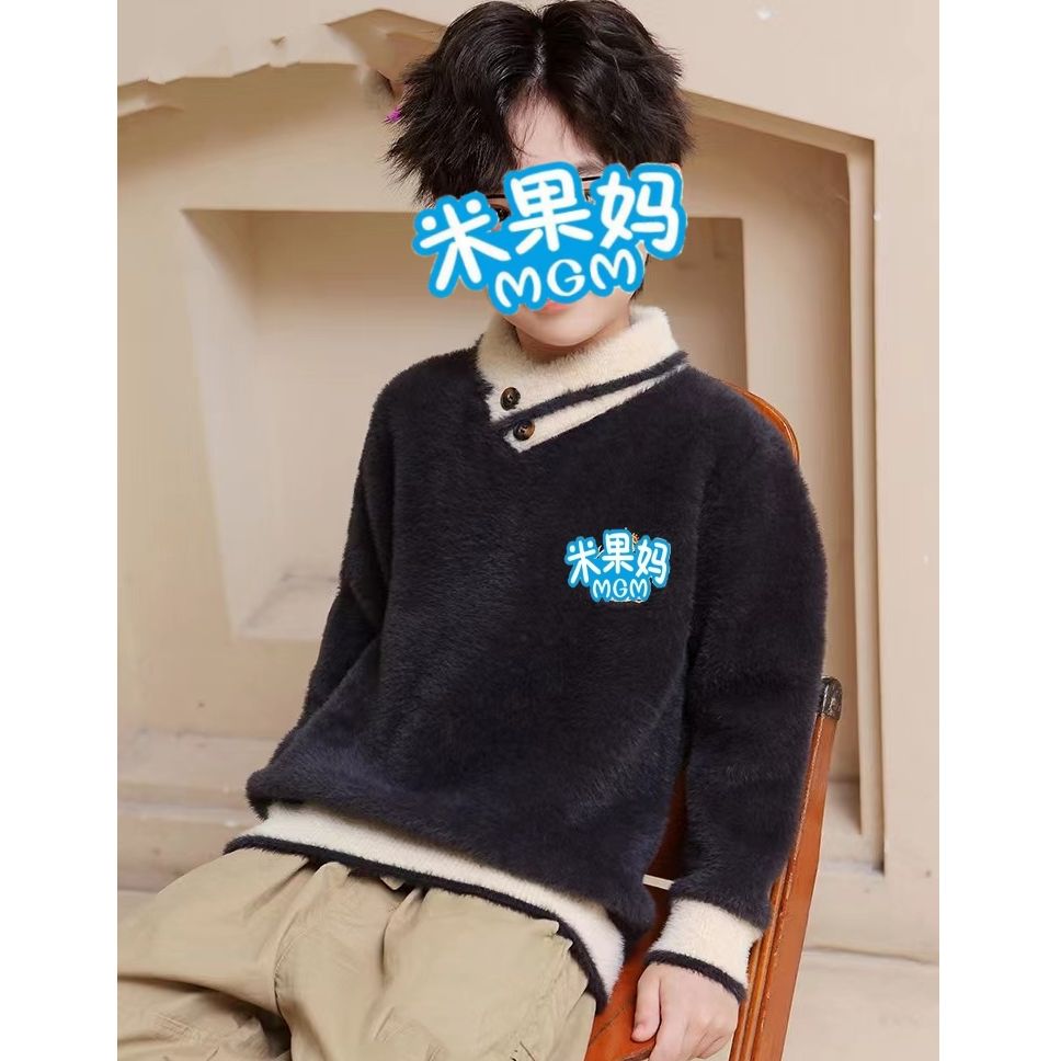 儿童2023秋冬季新款洋气针织保暖毛衣(有标无标不挑)D4531