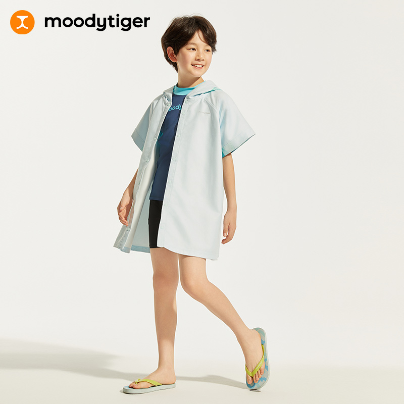 moodytiger【活动】儿童斗篷夏时尚印花宽松冲浪外套42510402【H】