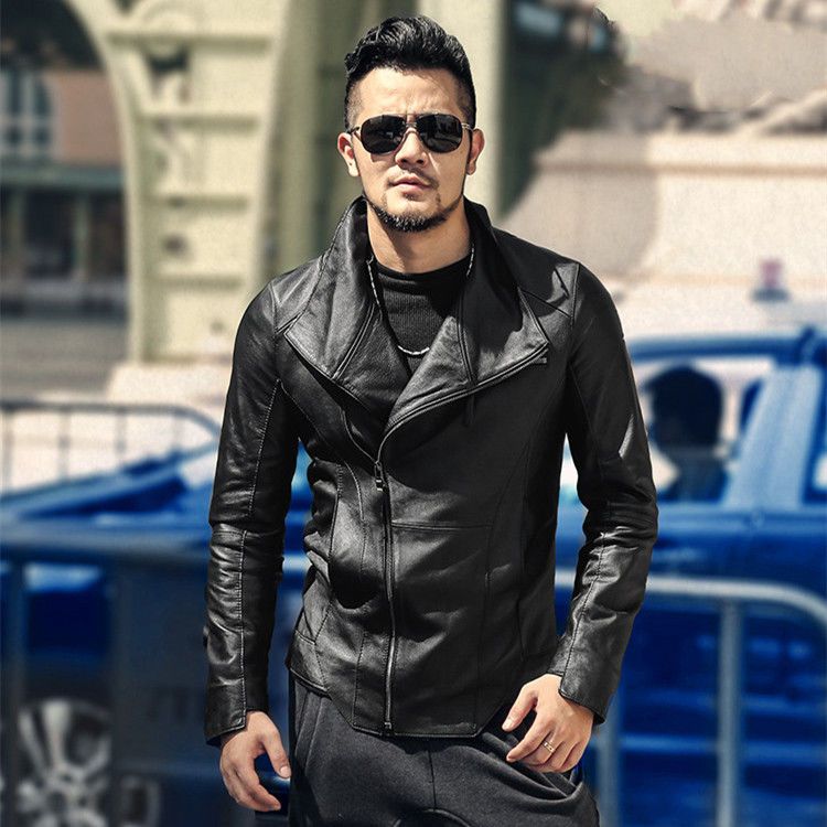 潮男爆款高级感痞帅港风皮衣春秋冬季新款潮流百搭外套机车夹克男