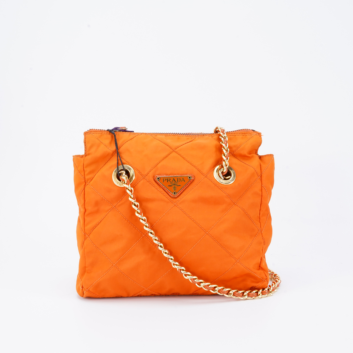 95新 Prada/普拉达 降落伞拉链托特包小号/BG23003480