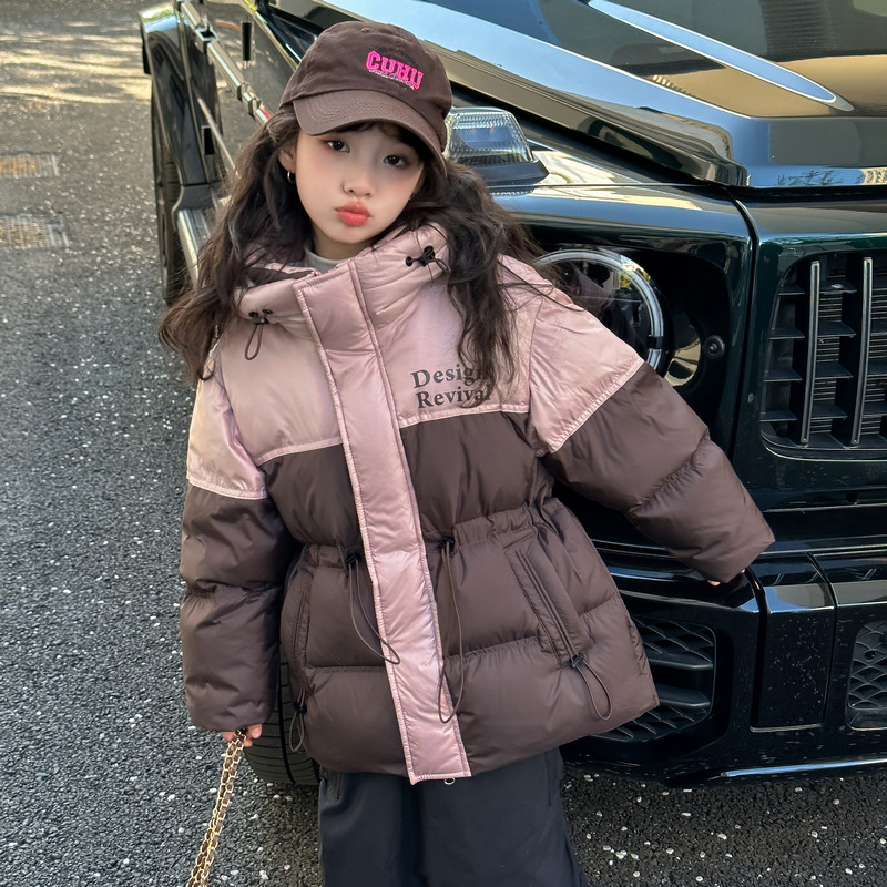 女童羽绒服冬季2023新款洋气儿童白鸭绒加厚冬装女孩中长款外套潮