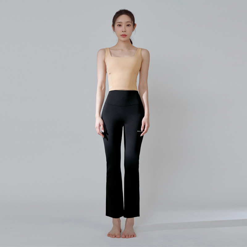 XEXYMIX杰克茜女黑标360N字母印花提臀健身微喇瑜伽裤FXPA9168F01