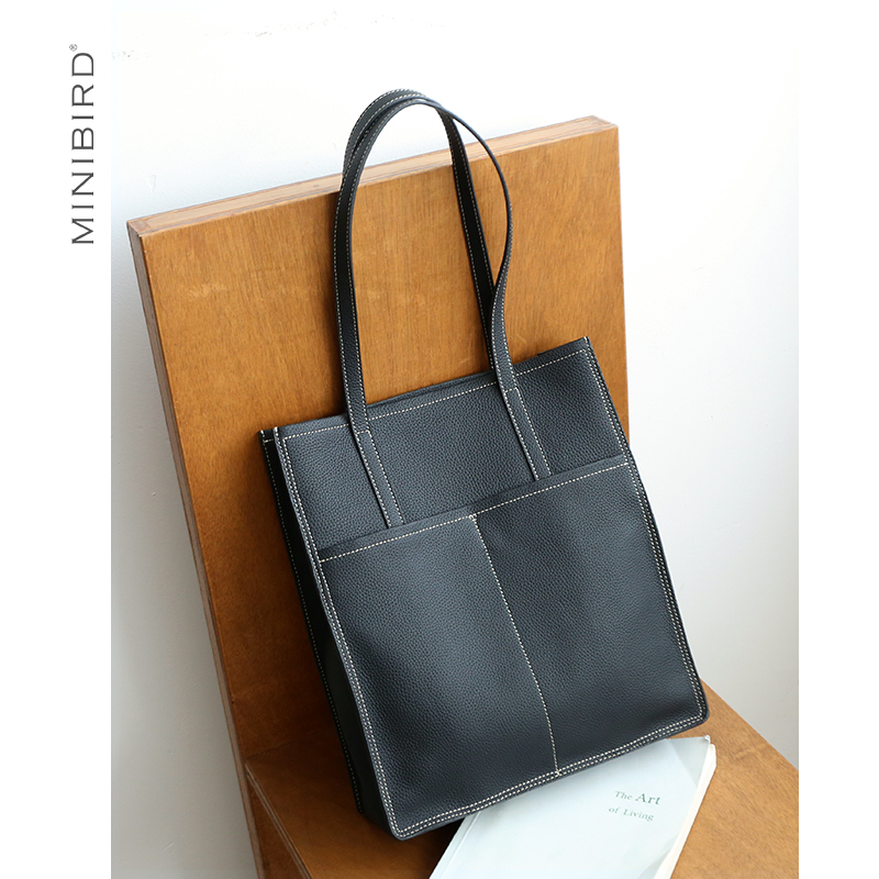 包包女时尚牛皮托特包百搭手提单肩包真皮大容量女士商务通勤包