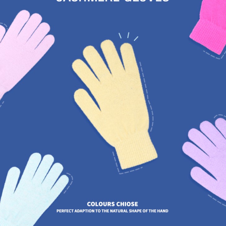 秋冬羊绒绵羊毛手套柔软保暖秋冬季针织防寒手套男女