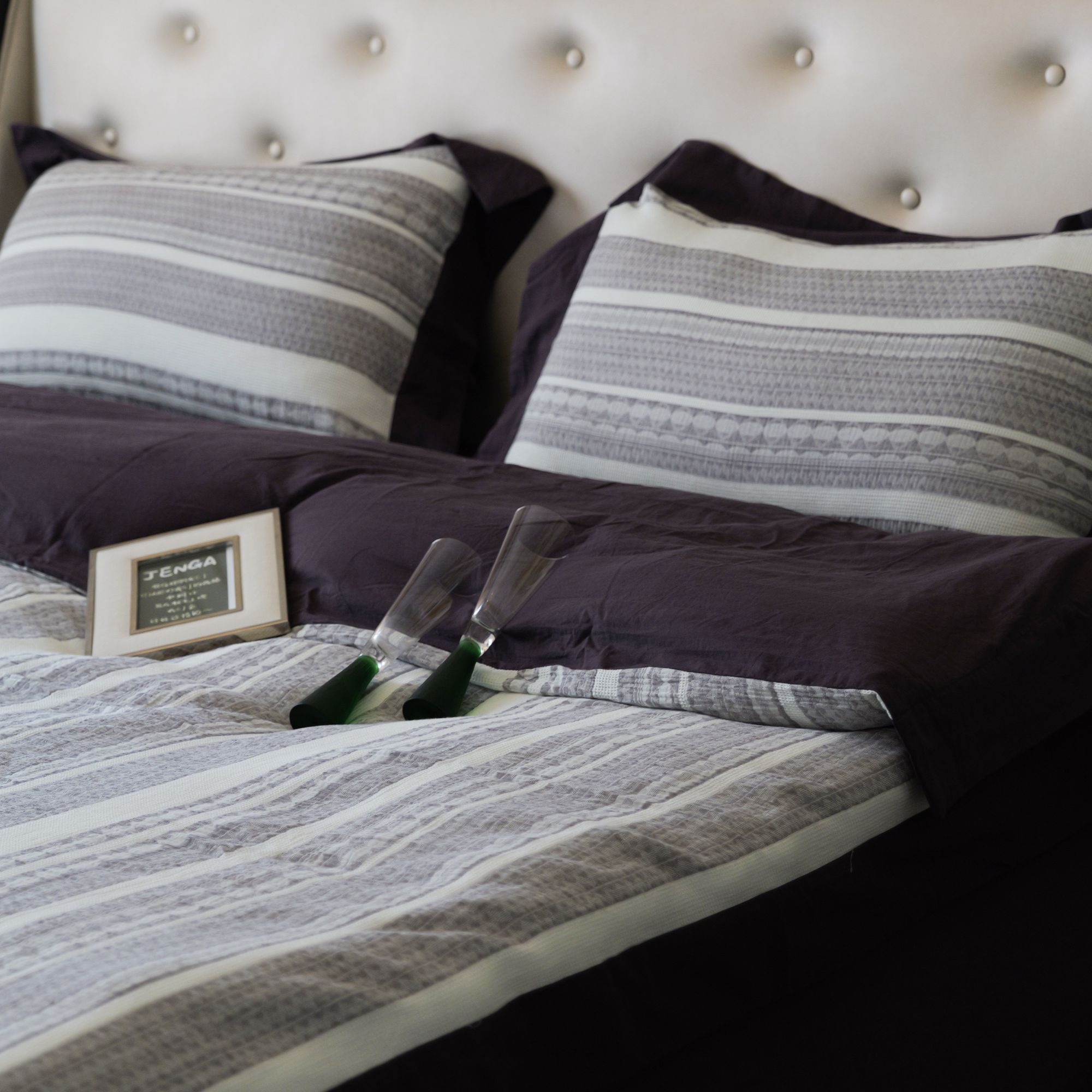 外贸原单 北欧风全棉提花三层纱四件套A类母婴级别简约舒适