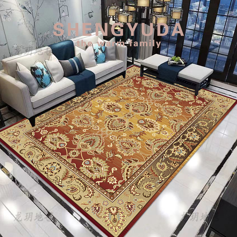 美式简约北欧风客厅地毯床边毯飘窗毯卧室玄关入户地垫家用大面积