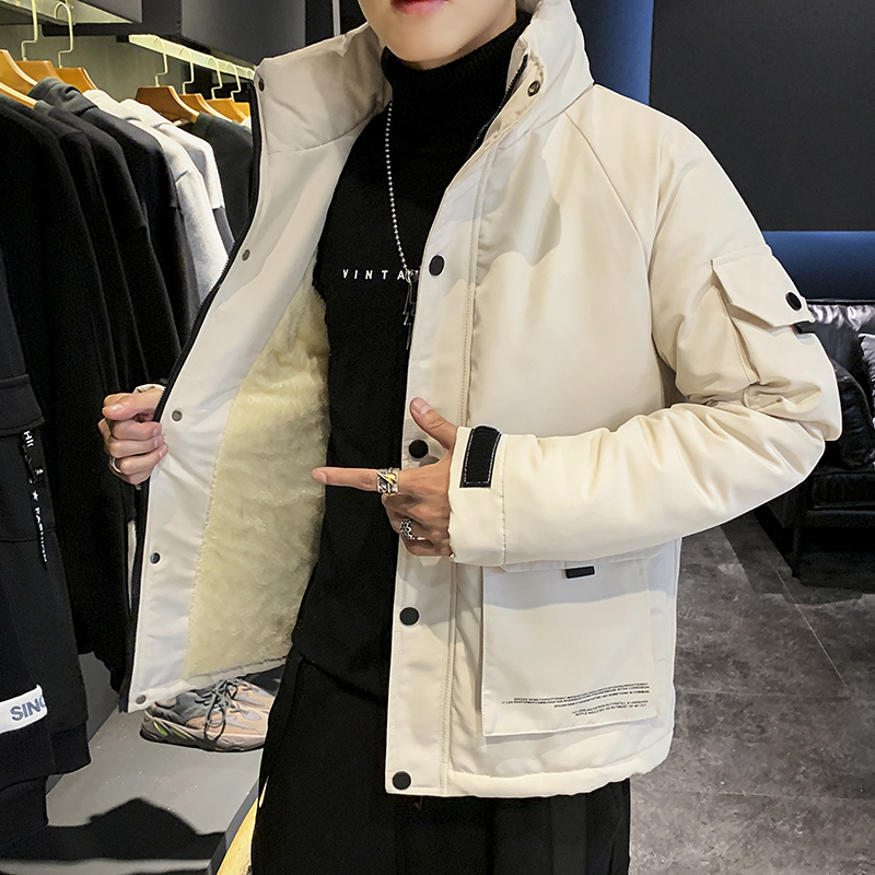 春秋立领外套男帅气秋装上衣服潮牌品质夹克秋季加绒加厚休闲男装