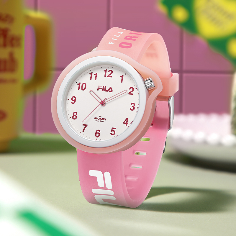 【品牌专享】FILA斐乐男女手表情侣冰淇淋色运动刻度防水礼盒6035