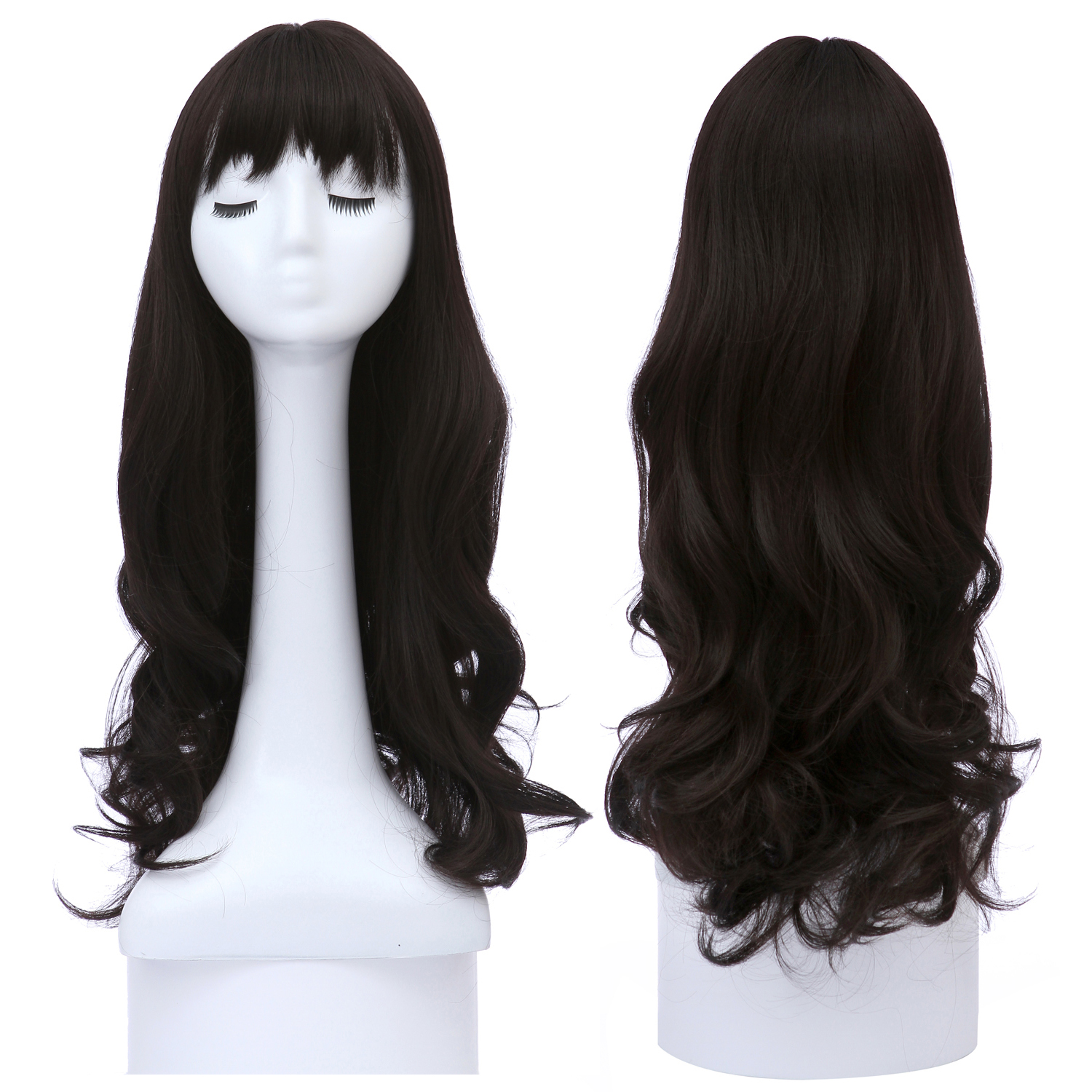 801-1000长卷发齐刘海假发女全头套发套整顶假发　