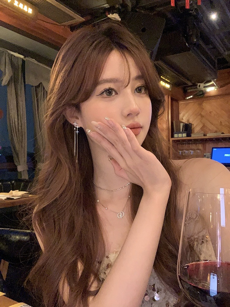 铜合金耳饰 星星长款流苏新款高级感时尚耳环轻奢气质百搭