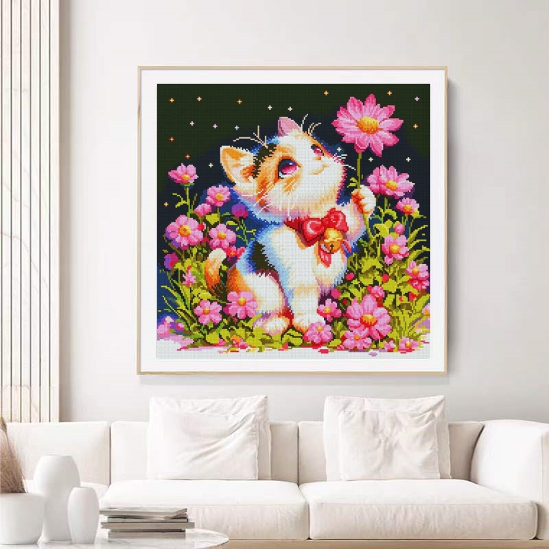 【定制宠粉福利200单】十字绣星空下的猫咪高级感年轻人客厅卧室4