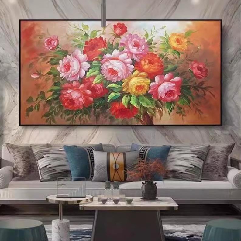 富贵满堂珍藏版十字绣高清精印花满绣45色线绣高级感客厅卧室刺绣