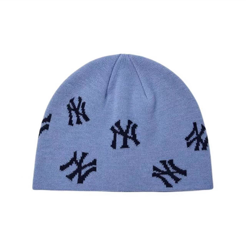 MLB百搭全球购老花通用帽子针织帽男女款运动帽NY标保暖毛线帽