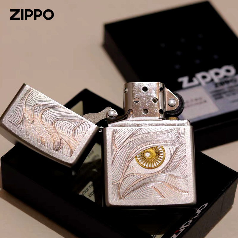 zippo打火机【秋水含睛】官方旗舰正品防风送男友圣诞礼物TCJ1