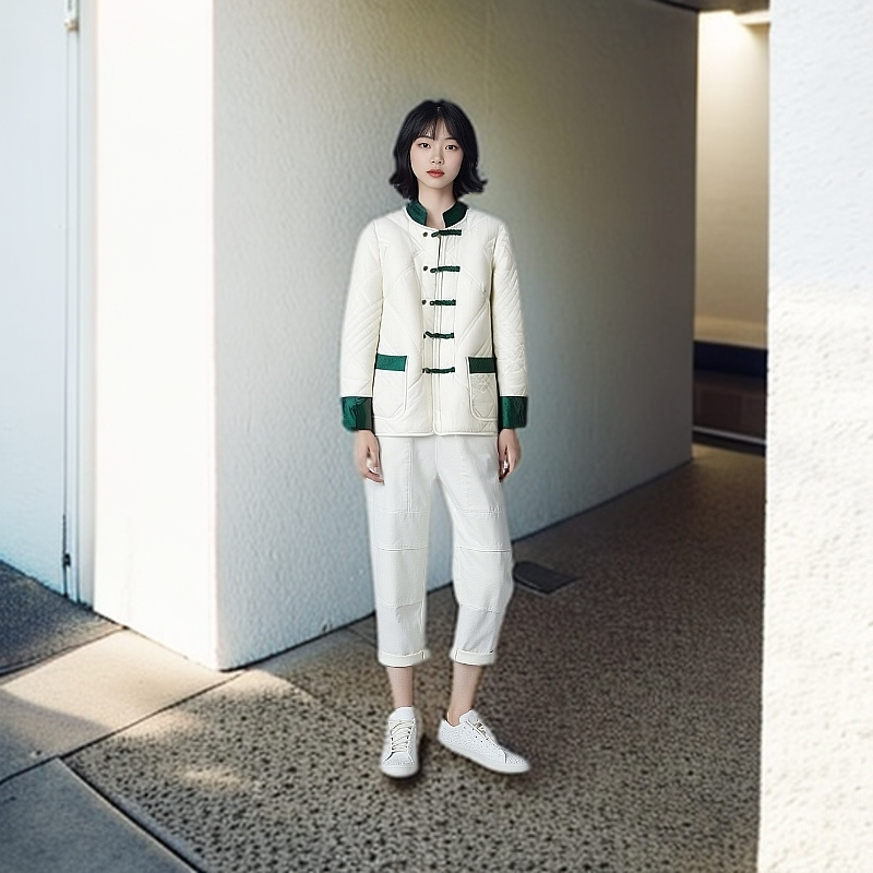 纯羊毛絮片电脑刺绣加厚保暖外套中长款冬款大码定制