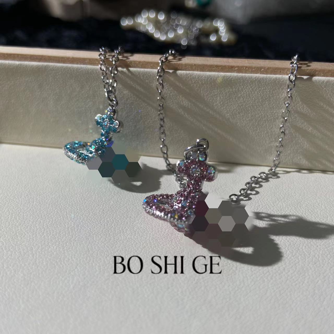 铜合金项链 ★BSG【满锆立体土星项链星球项链】-a14