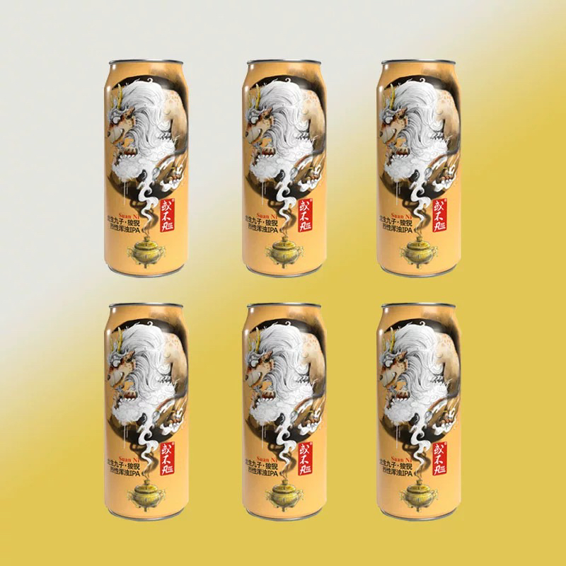中国生产或不凡狻猊500ml×6罐烈性浑浊IPA啤酒龙生九子