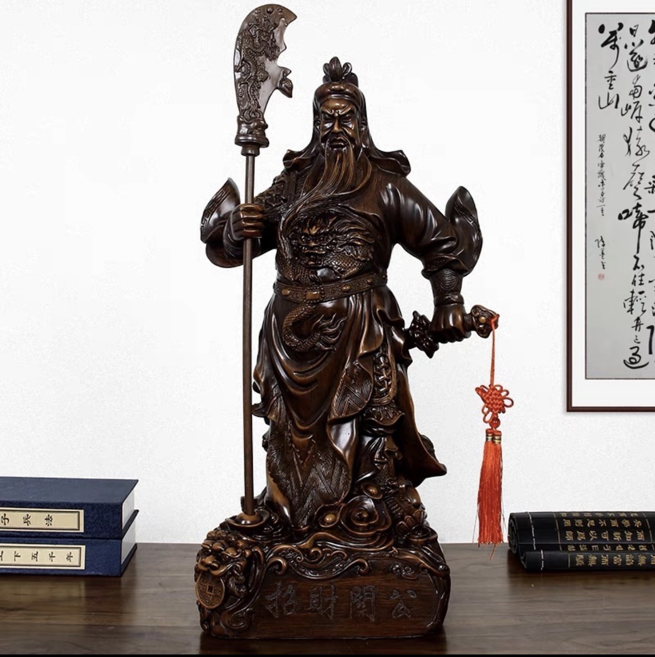 招财关公摆件饰品客厅摆件长27CM高50CM SPB
