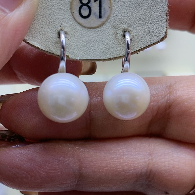 【闪购商品】淡水珍珠耳饰银S925镶嵌