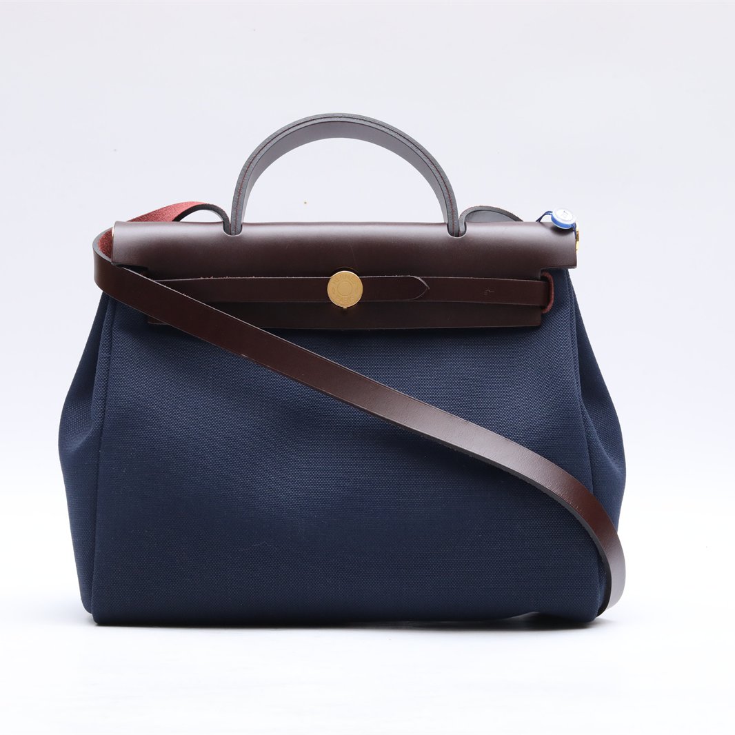 99新 Hermes/爱马仕 小花姑姑P224930092Herbag 31 7U海军蓝