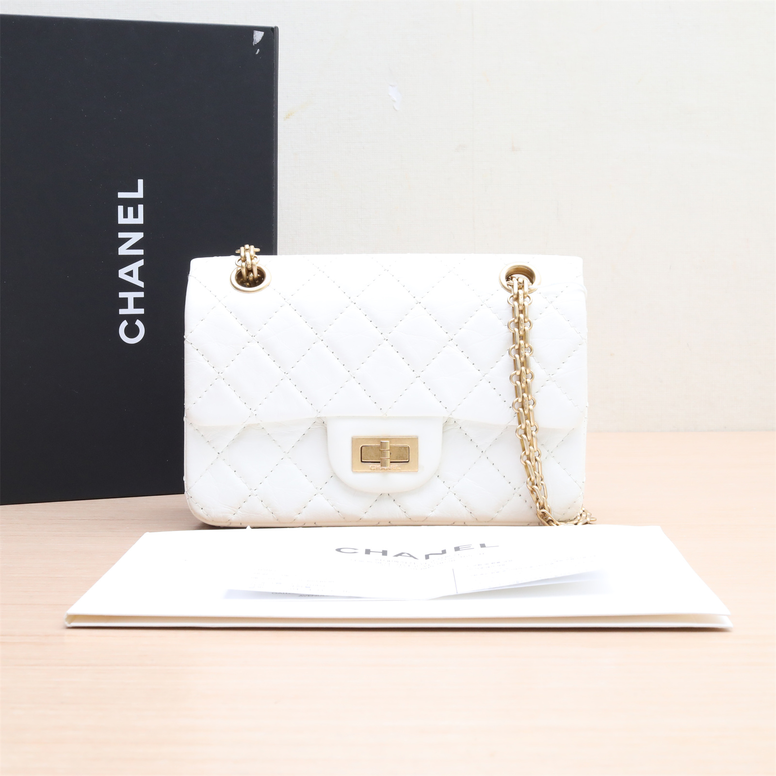 99新 Chanel/香奈儿 小花姑姑P2242996482.55 口盖包 迷你 白色
