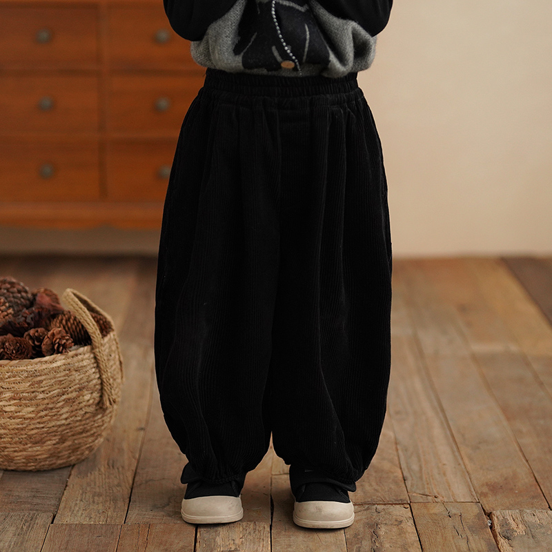 砚台家童装儿童休闲长裤帅气秋装新款男女童灯芯绒长裤冬婴儿裤子