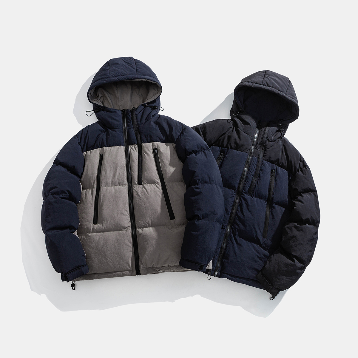 1132冬季新款保暖连帽大口袋工装棉衣加厚户外