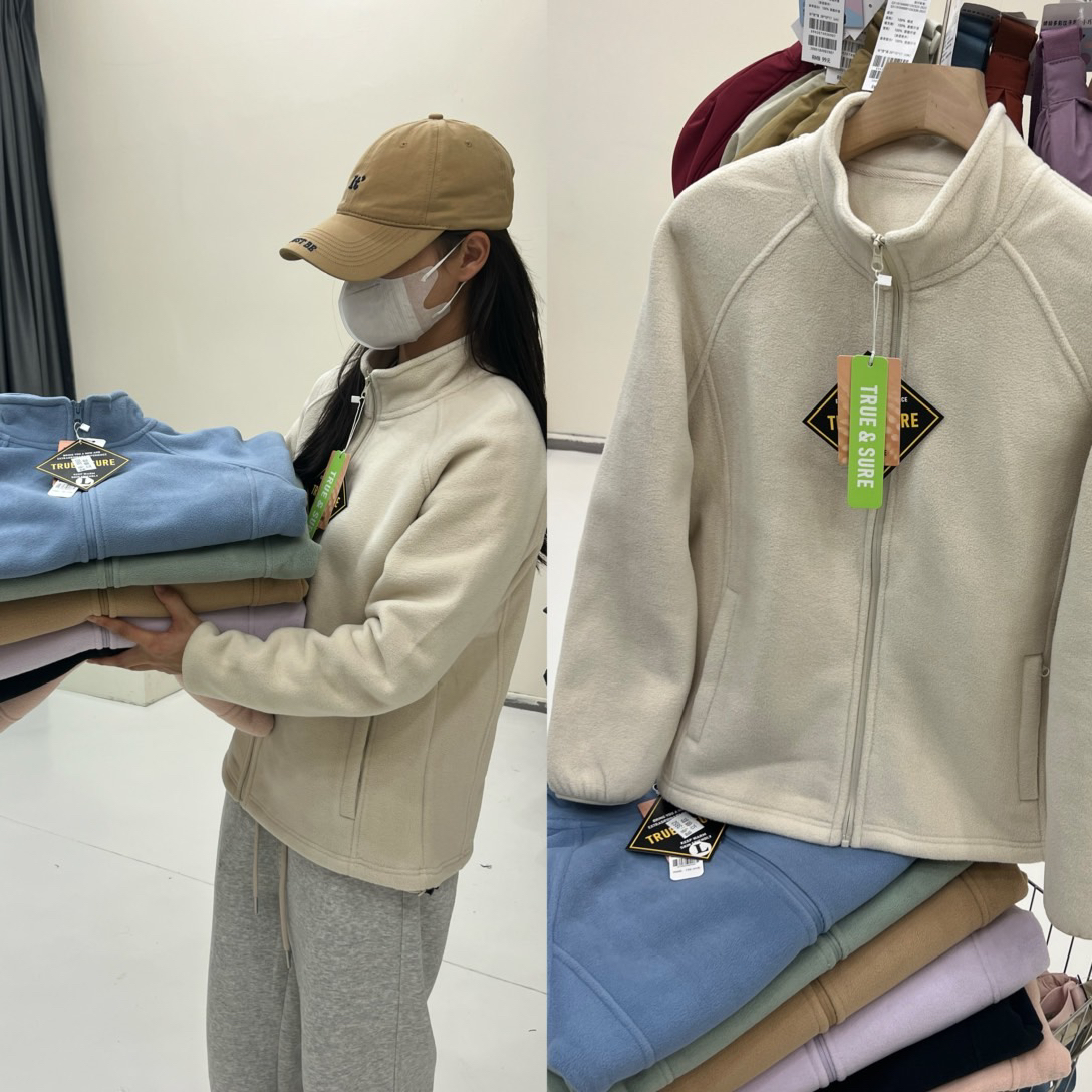 1一件过冬 立领重磅高克重 双层复合摇粒绒 女外套