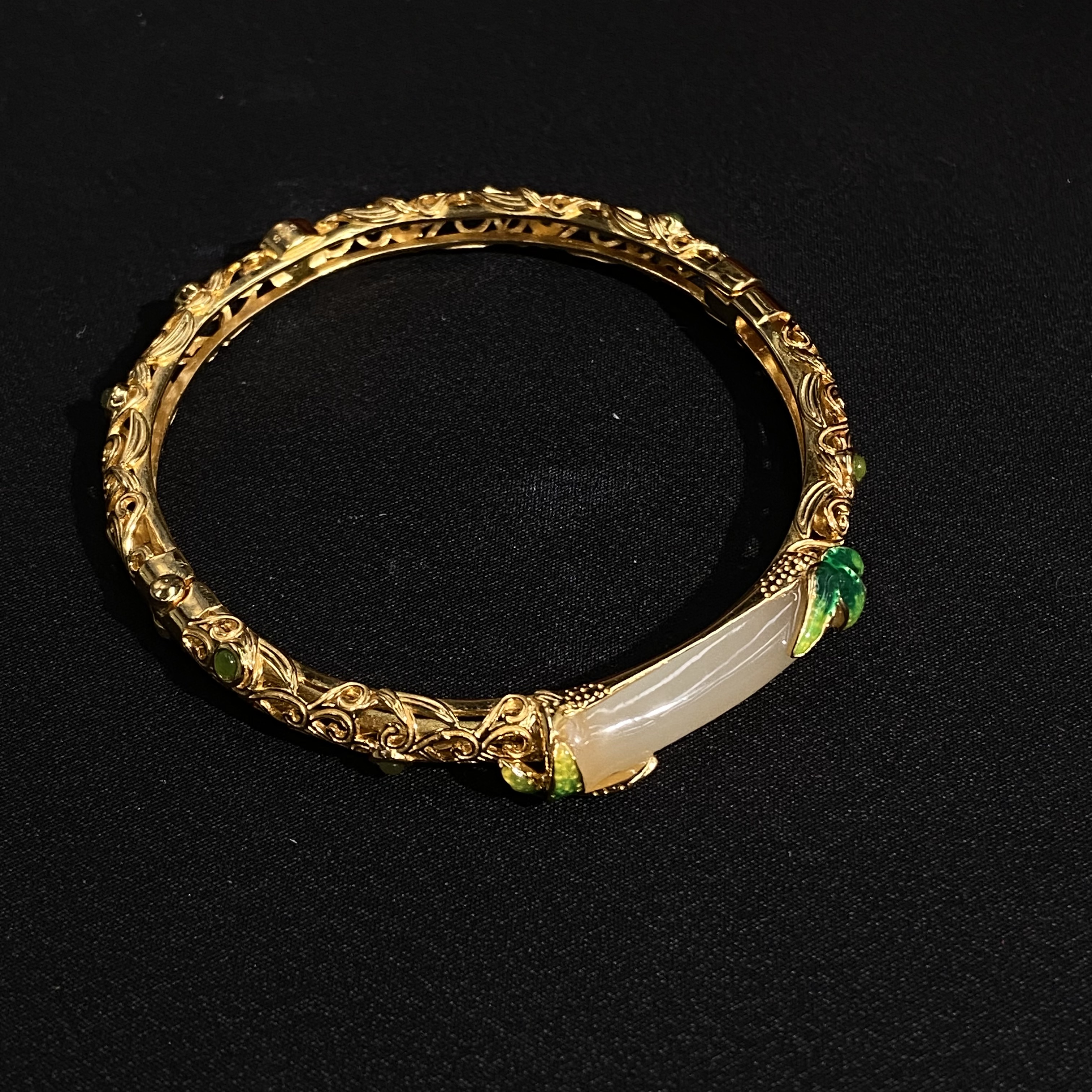 【618大促】9.16香港王老板-和田玉镶嵌手镯多样性发一2s49