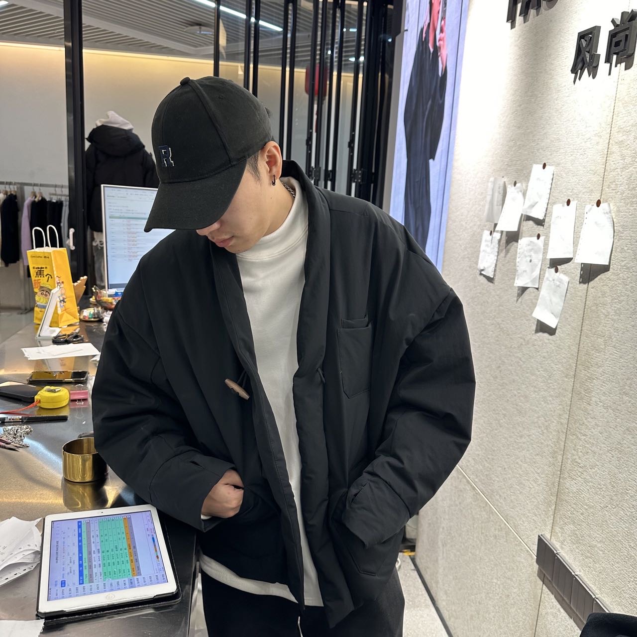 日系冬季道袍廓形休闲保暖外套