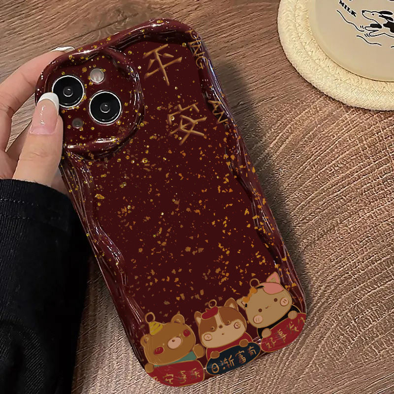 金箔平安适用苹果15/14手机壳iPhone13/12promax华为OPPOVIVO荣耀
