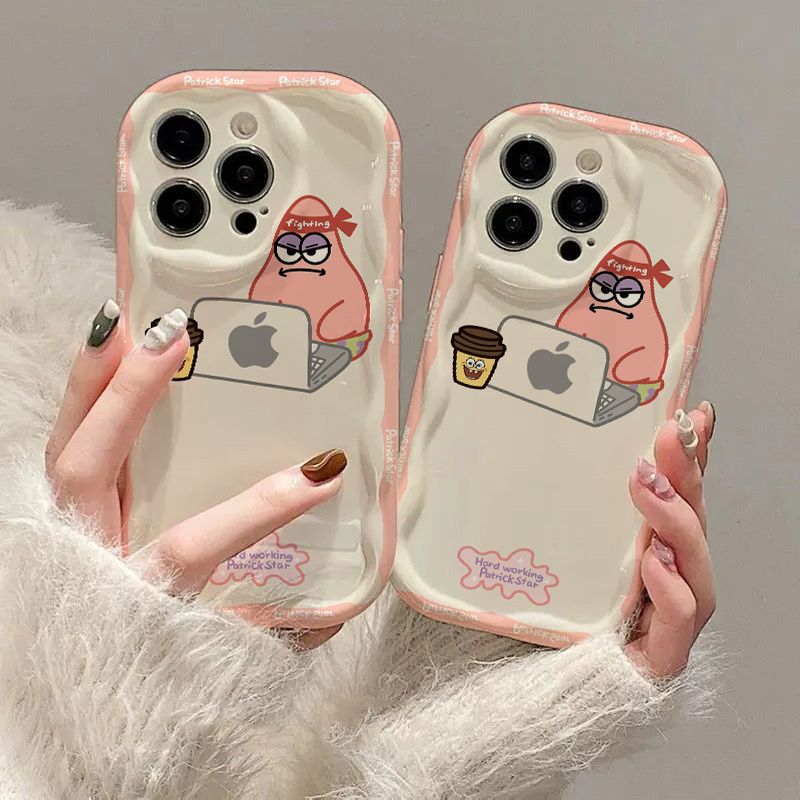 工作派大星华为vivo小米oppo手机壳iPhone15苹果13奶油12/14全包X