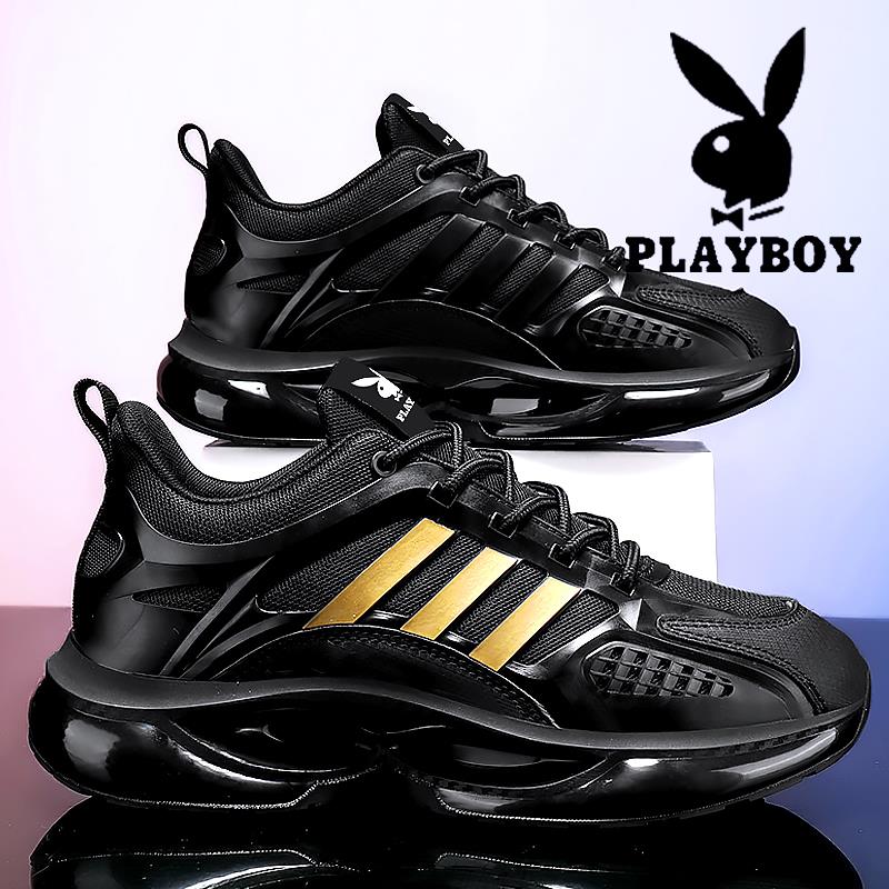 PLAYBOY男鞋2024冬季新款休闲跑步鞋子男款运动厚底老爹鞋男潮鞋