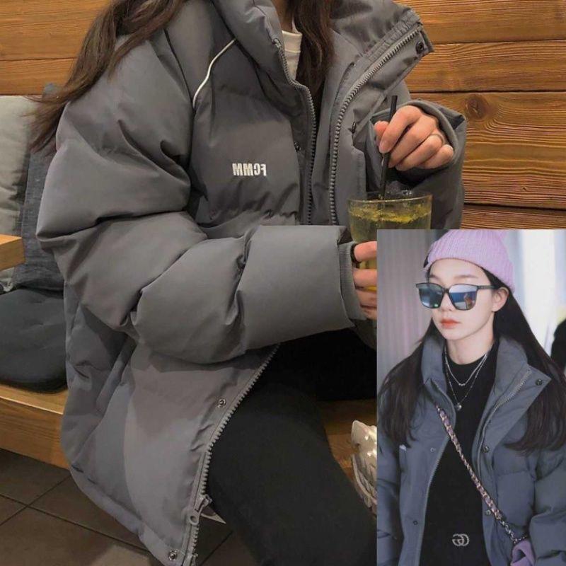 2023年冬装新款棉服女短款潮牌情侣工装派克服加厚棉衣女