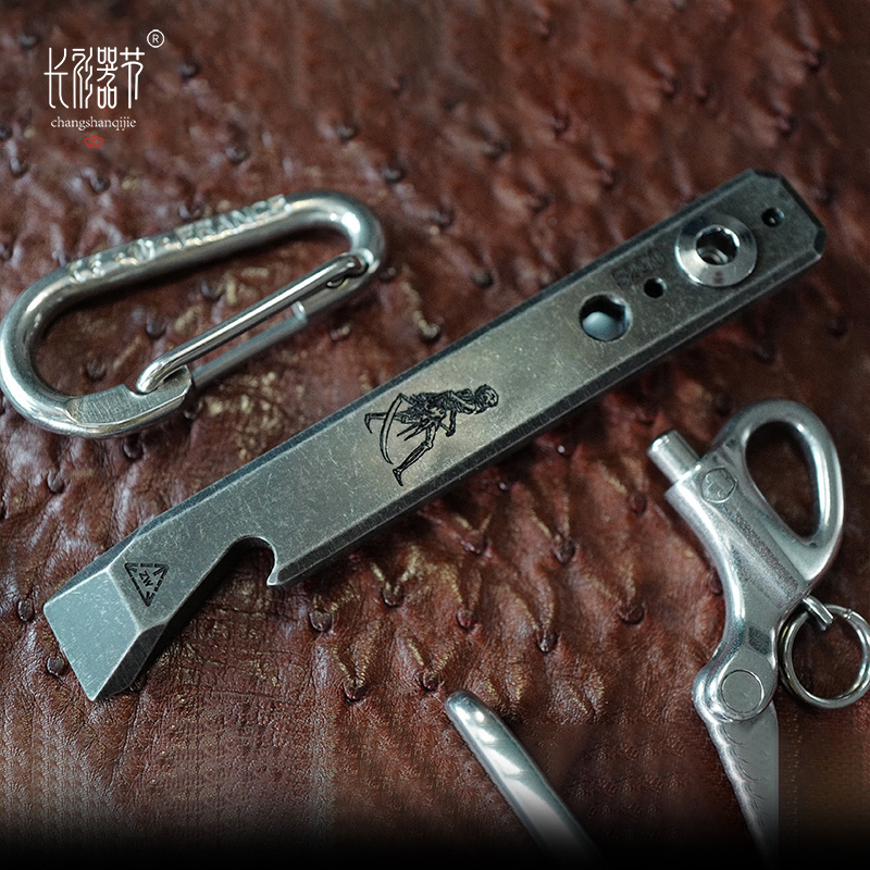 S290撬棍ZW死神镰刀做旧版高硬度高保持性开瓶器扳手EDC玩具