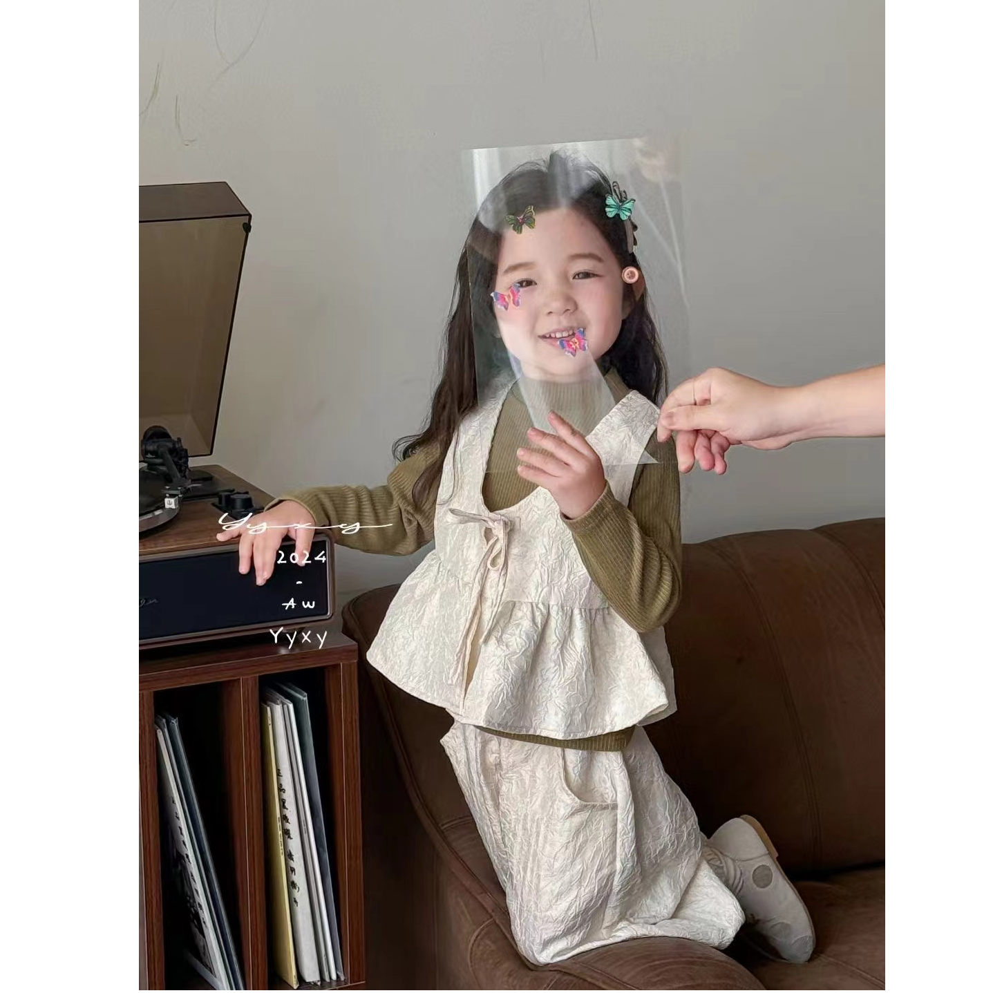 女童韩版森系三件套甜系套装82076