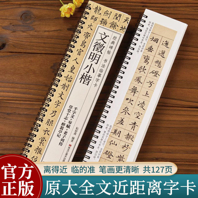 文徵明小楷 千字文琴赋草堂十志醉翁亭记文征明 毛笔书法练字卡