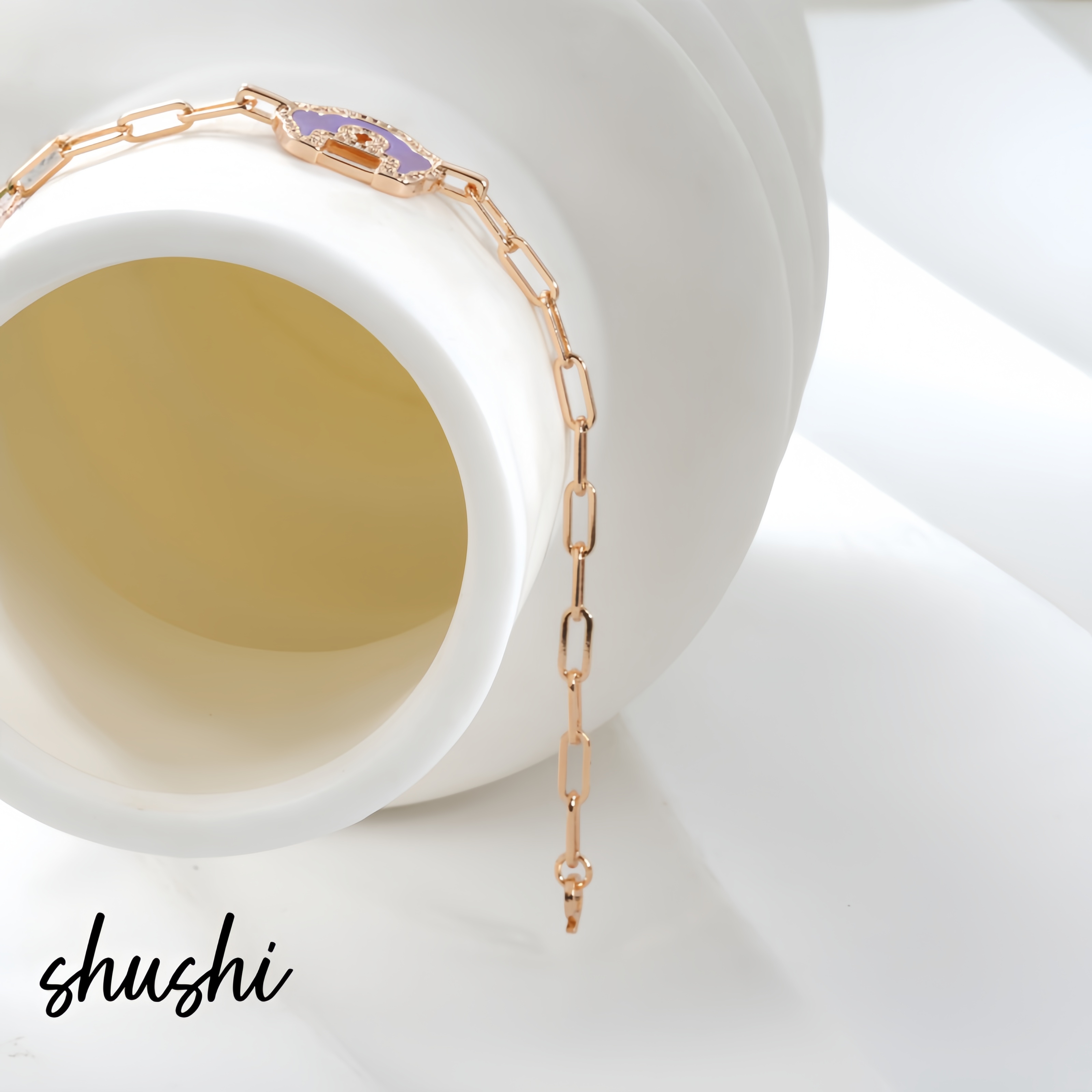 铜合金锆石手链 时尚经典百搭镶嵌轻奢气质手链7342（19cm）