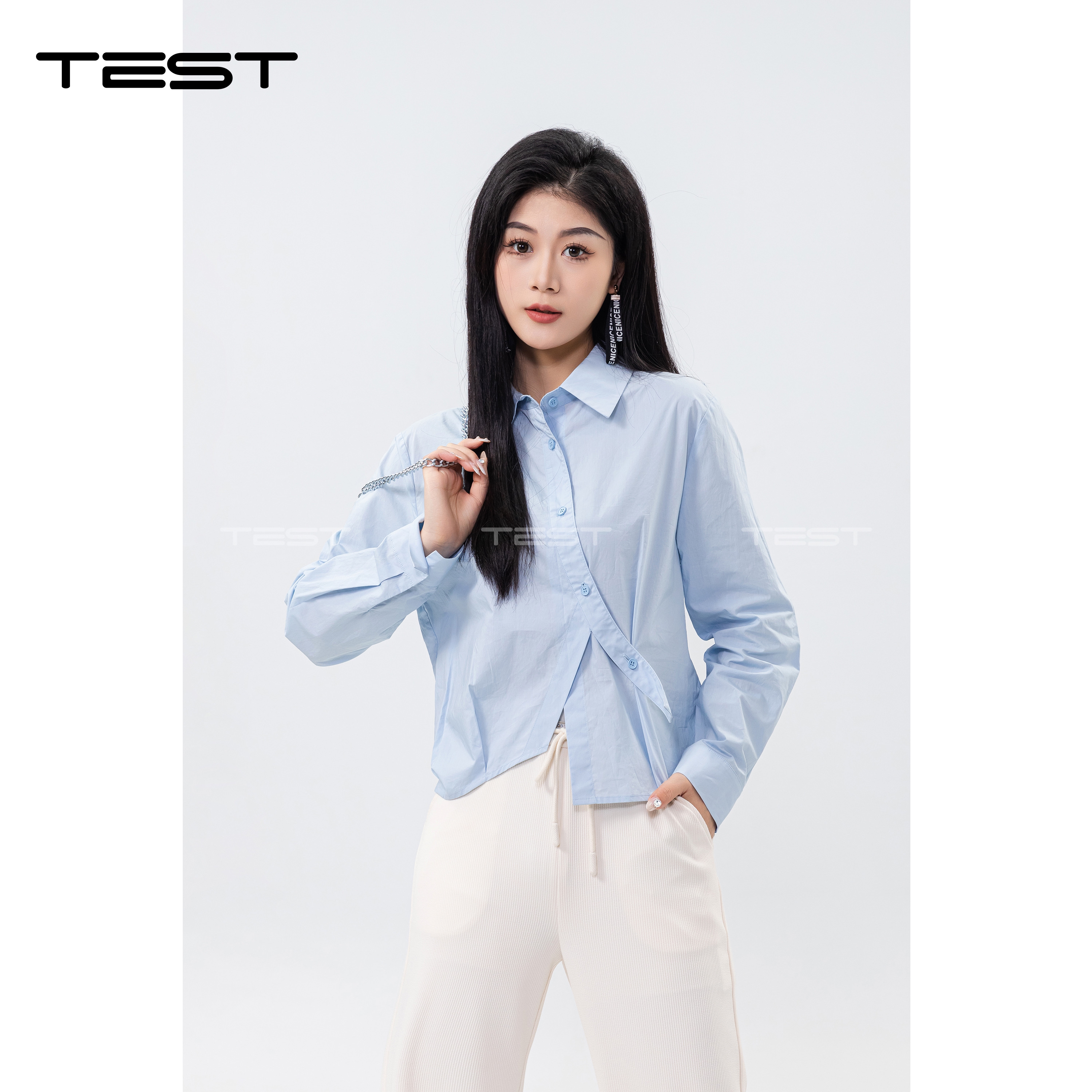 她之蝶 24春1241012款时尚休闲衬衣上衣