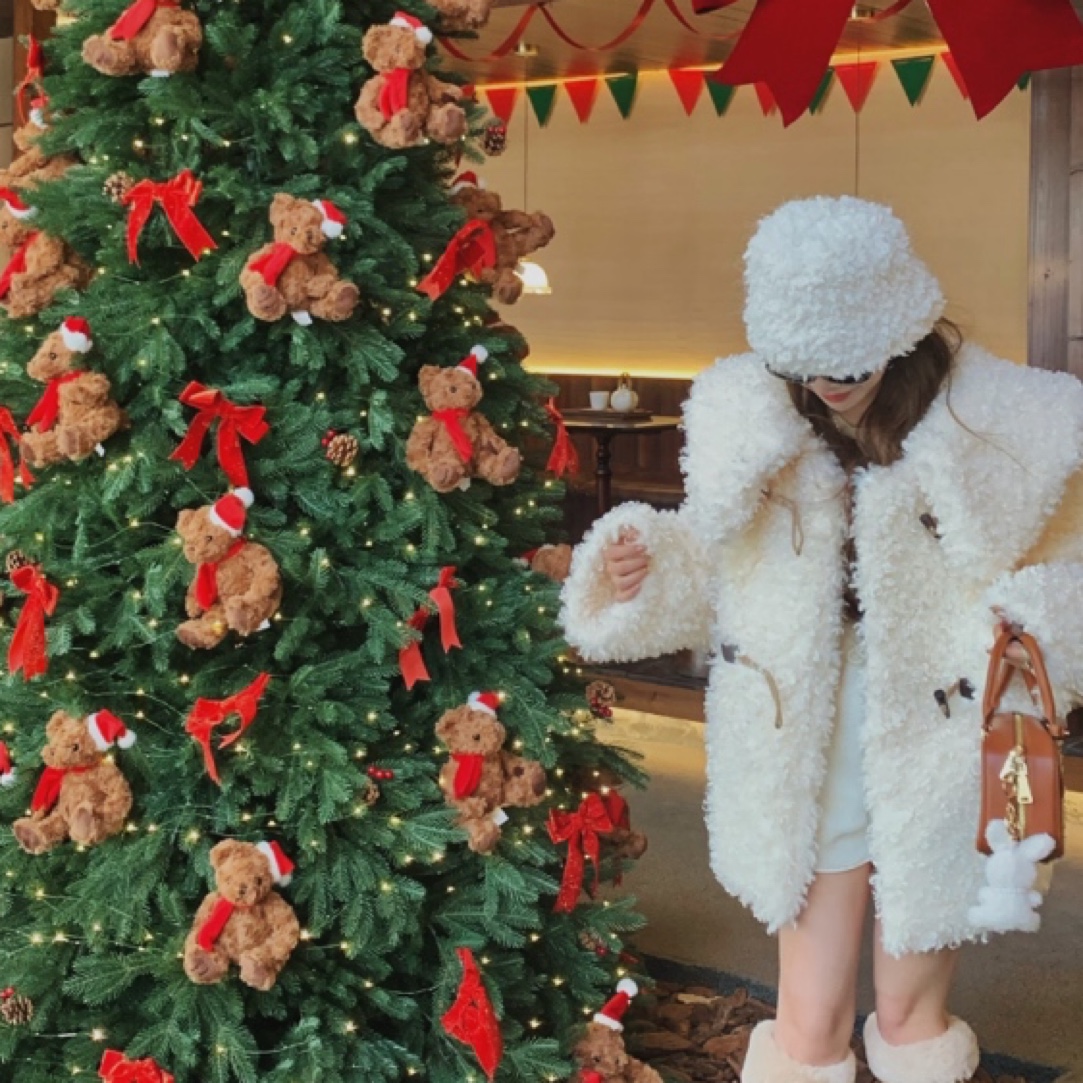 XXMADE 2023新款牛角扣翻领毛毛外套