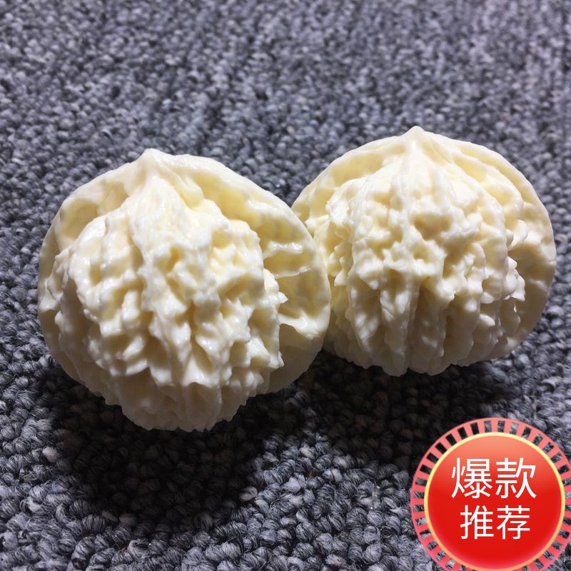 文玩象牙果手把件核桃四座楼白狮子头官帽苹果园手把玩盘玩手球