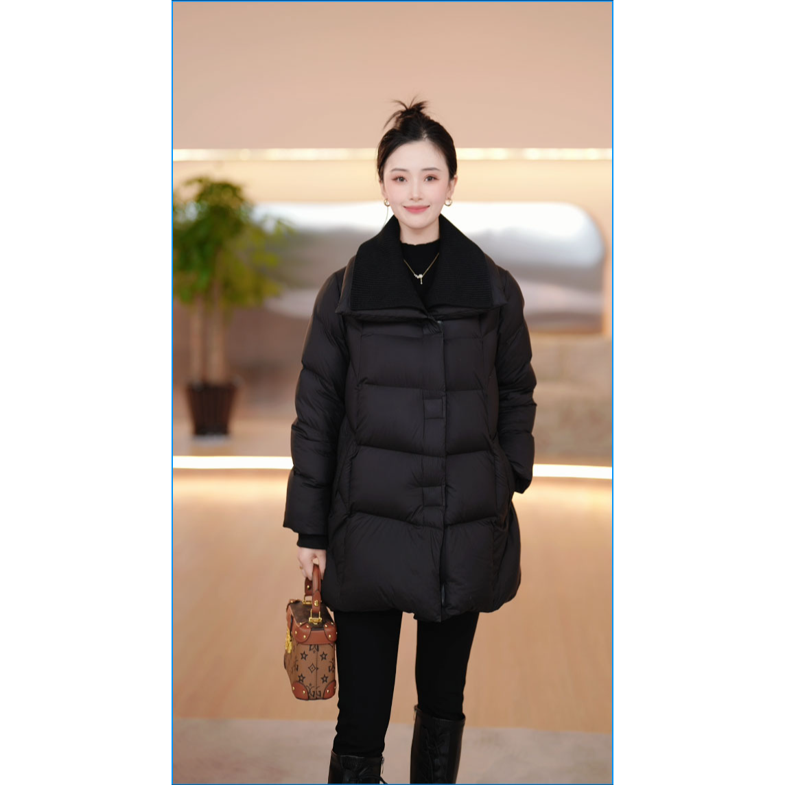 YAYA/鸭鸭 2025冬季新款百搭保暖时尚极简大气羽绒服YE3B631097A 