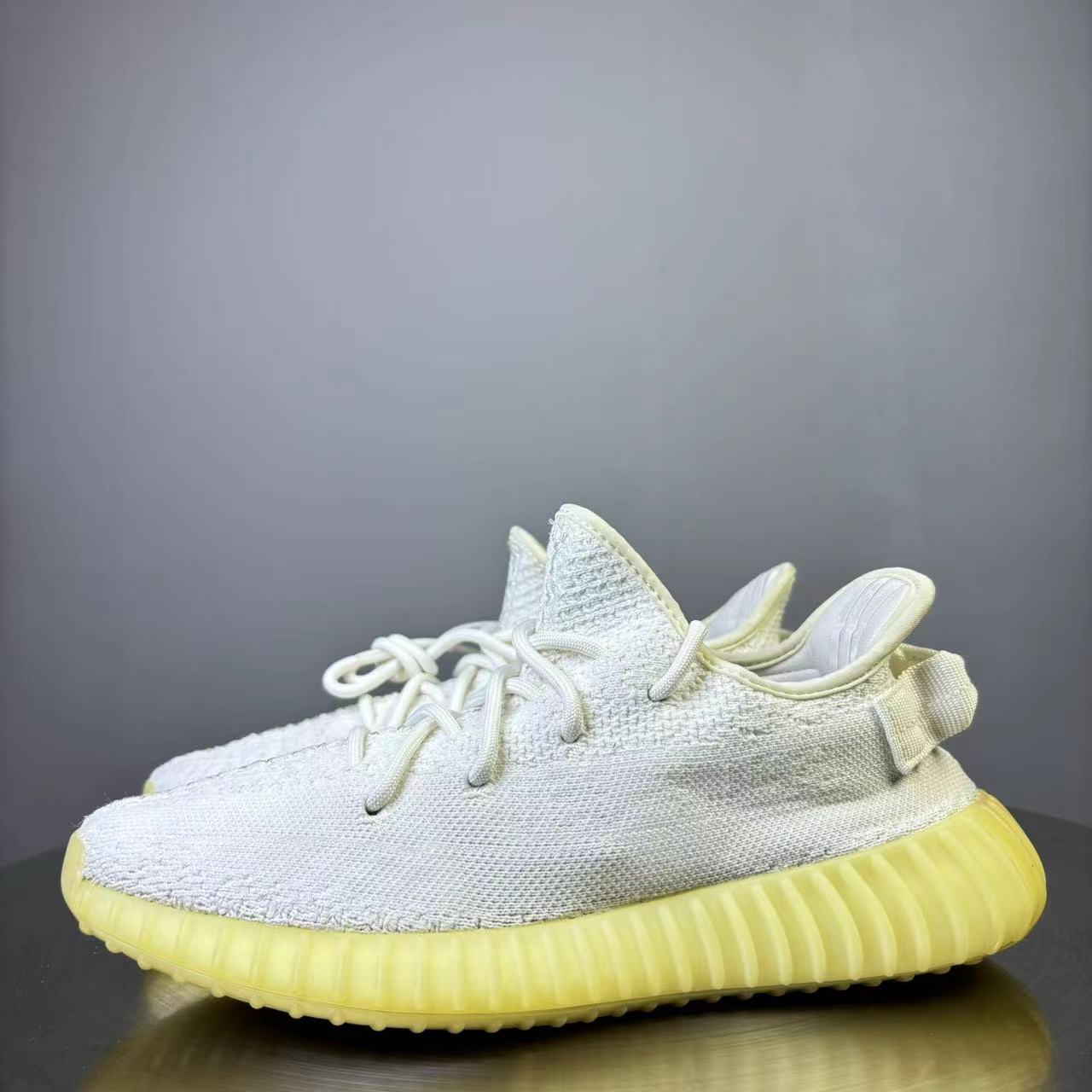 95新 adidas/阿迪达斯 40.5码 Adidas Yeezy白冰淇淋球鞋 非原盒